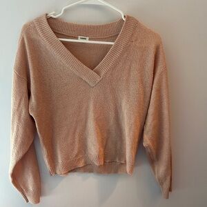 Garage Women's V-Neck Sweater - peach xs